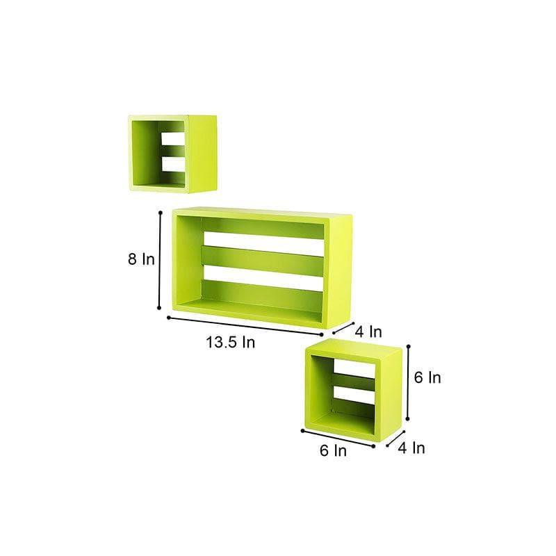 Shelves - Urbane Haven Wall Shelf - Green - Set Of Three