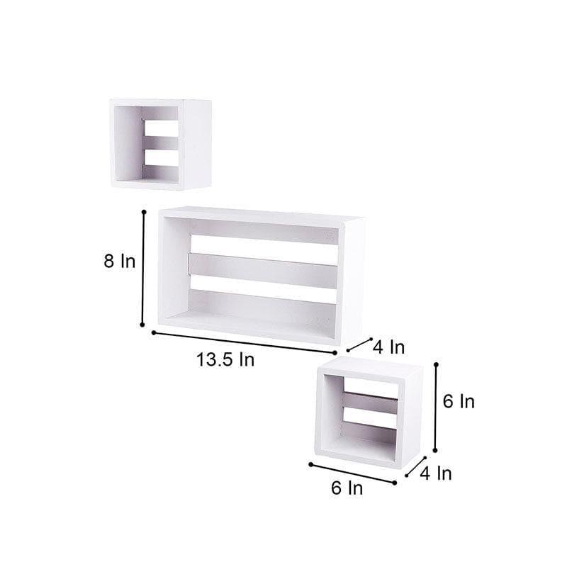 Shelves - Urbane Haven Wall Shelf - White - Set Of Three