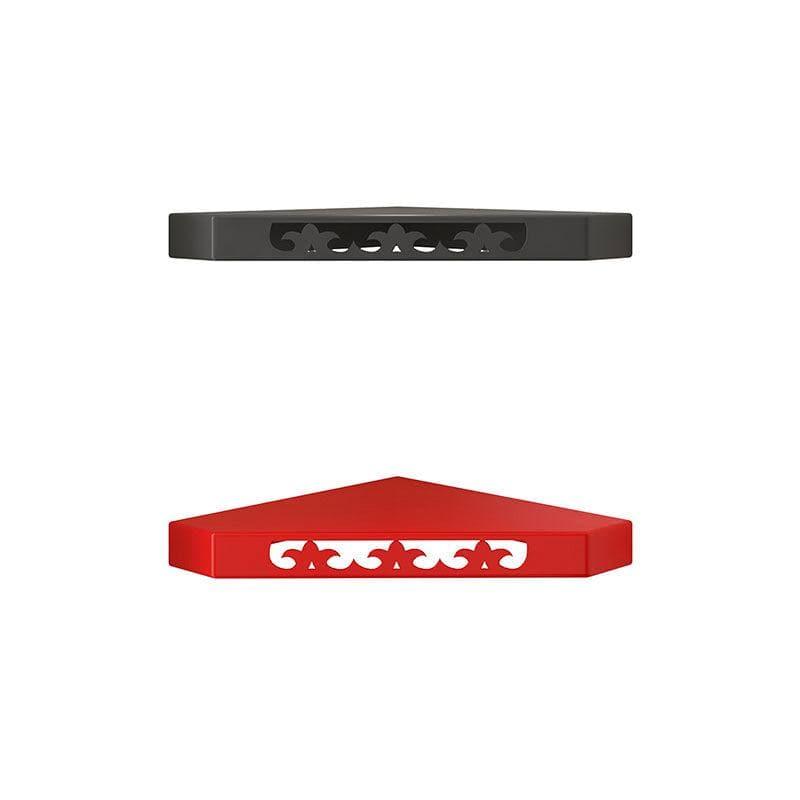 Shelves - Vera Corner Floating Shelf (Black & Red) - Set Of Two