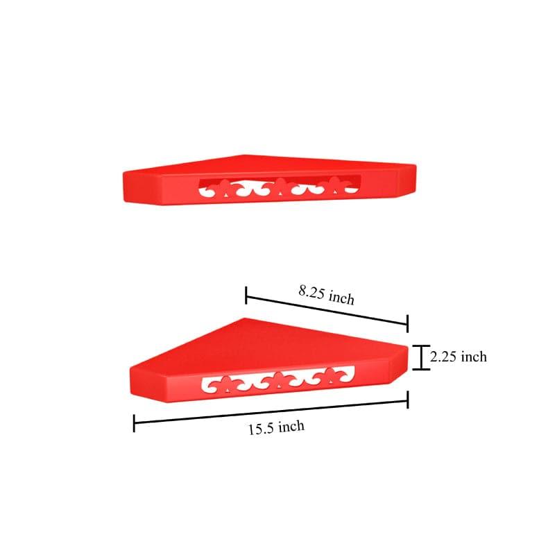 Shelves - Vera Corner Floating Shelf (Red) - Set Of Two