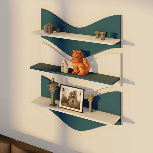 Shelves - Wooden Wave Wall Shelf