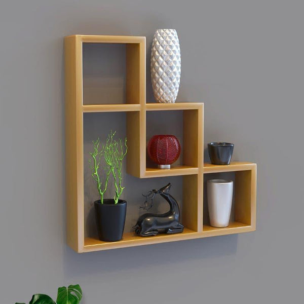 Buy Zenith Racks Wall Shelf - Gold Shelves from Vaaree