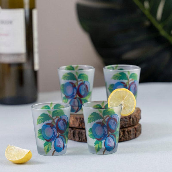 Shot Glass - Blueberry Bath Shot Blass (30 ml) - Set Of Four