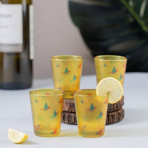 Shot Glass - Chidiya Frosted Shot Glass (30 ml) - Set Of Four