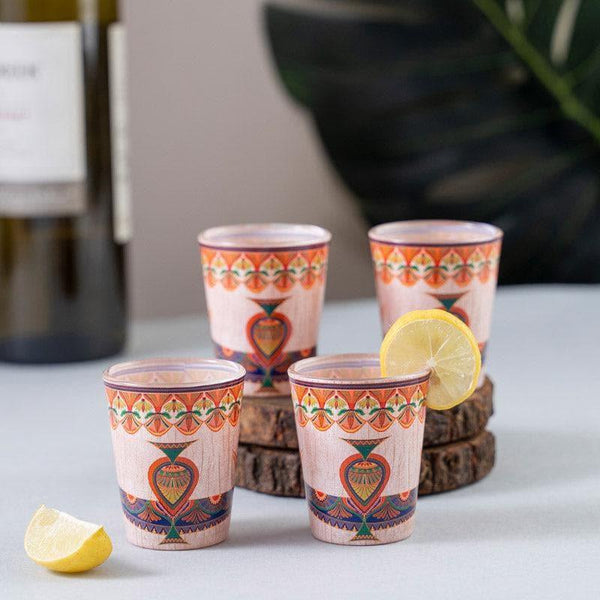 Shot Glass - Ethnic Parade Shot Glass (30 ml) - Set Of Four