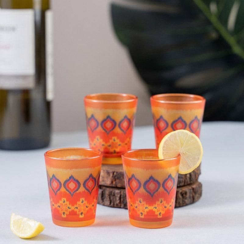 Shot Glass - Ethnic Trove Frosted Shot Glass (30 ml) - Set Of Four