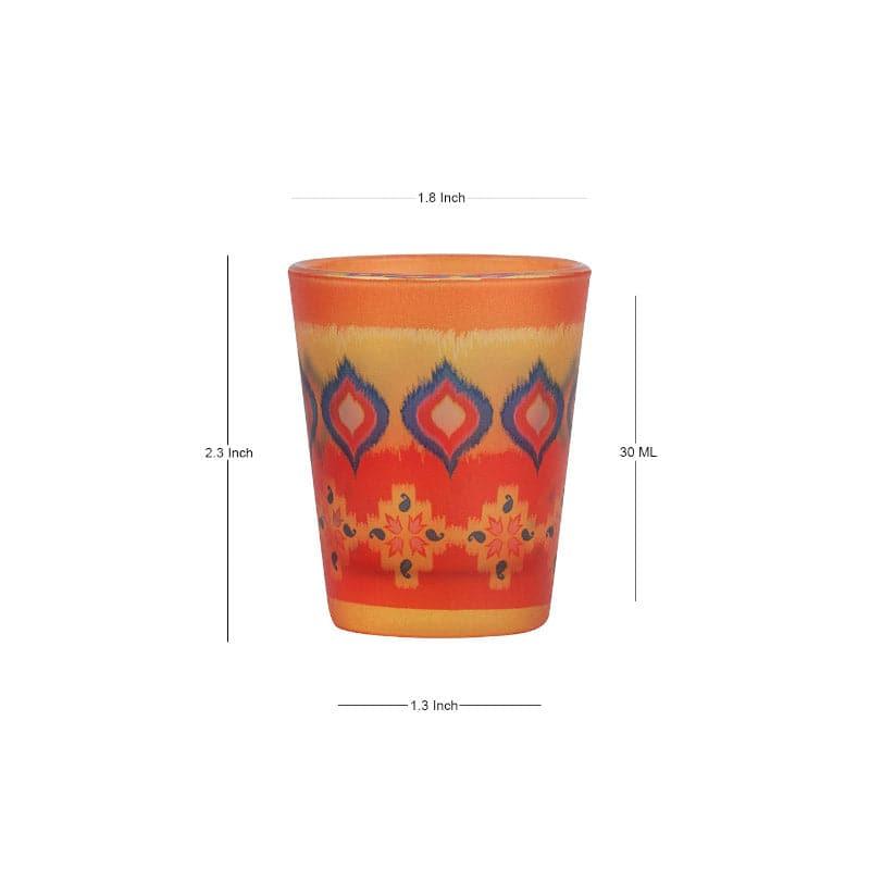 Shot Glass - Ethnic Trove Frosted Shot Glass (30 ml) - Set Of Four