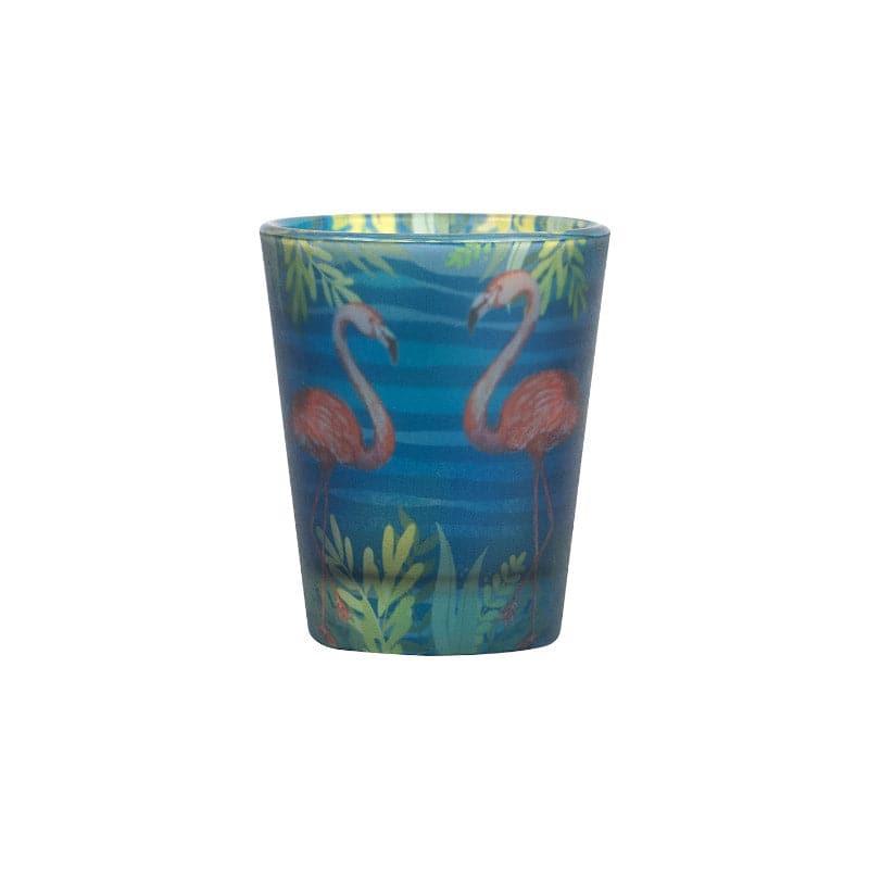 Shot Glass - Flamingo Shore Frosted Shot Glass (30 ml) - Set Of Four