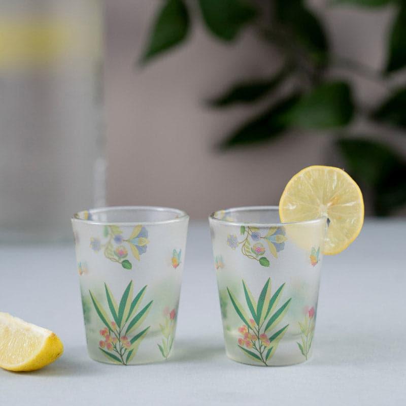 Shot Glass - Grassy Glee Frosted Shot Glass (30 ml) - Set Of Two