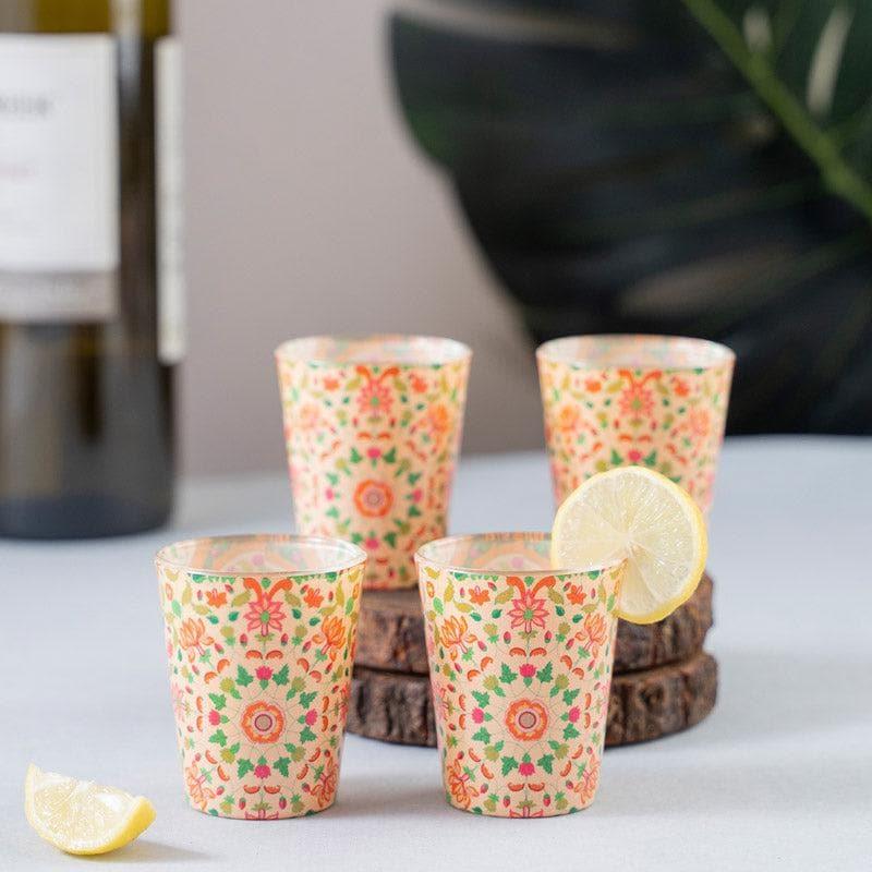 Shot Glass - Mughal Blooms Shot Glass (30 ml) - Set Of Four