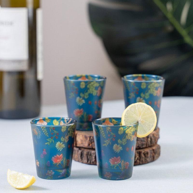 Shot Glass - Night Bloom Frosted Shot Glass (30 ml) - Set Of Four