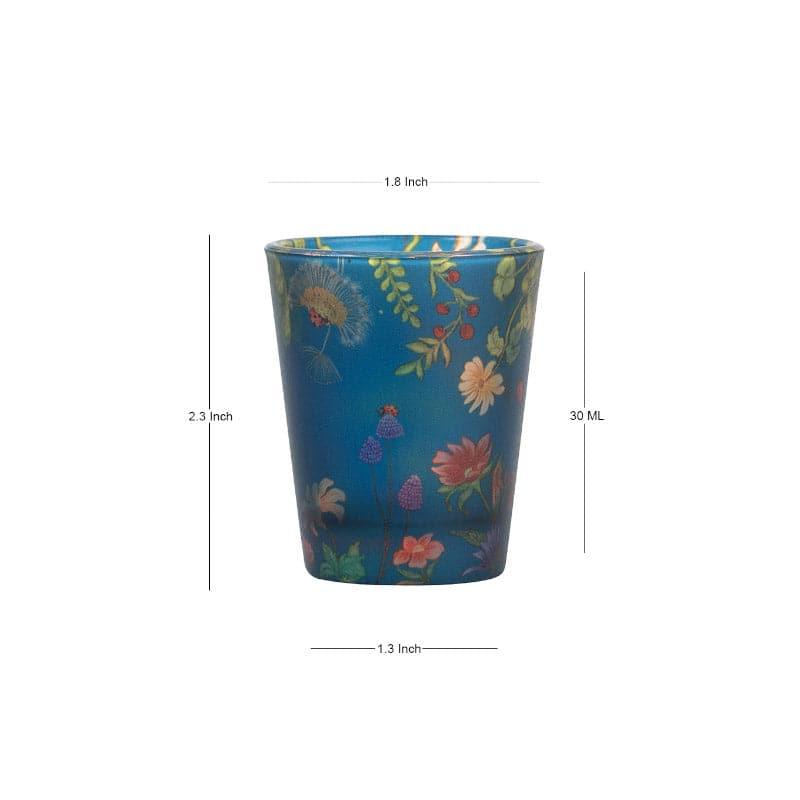 Shot Glass - Night Bloom Frosted Shot Glass (30 ml) - Set Of Four