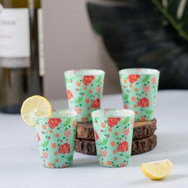 Shot Glass - Regal Lotus Shot Glass (30 ml) - Set Of Four