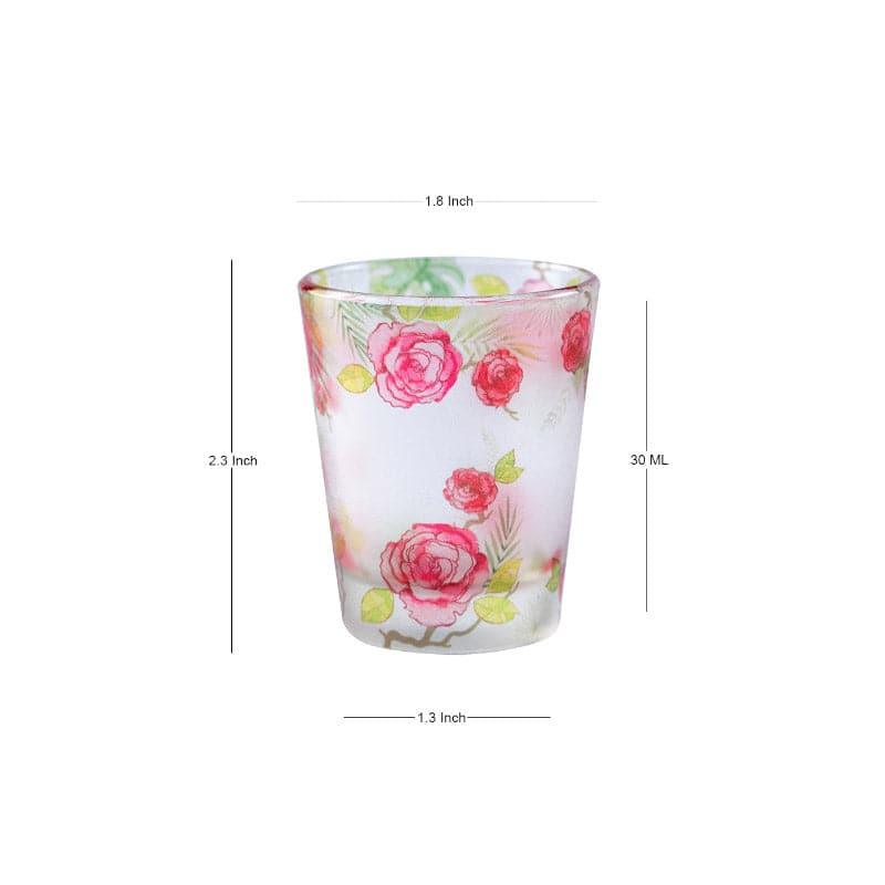 Shot Glass - Rosey Romance Shot Glass (30 ml) - Set Of Four