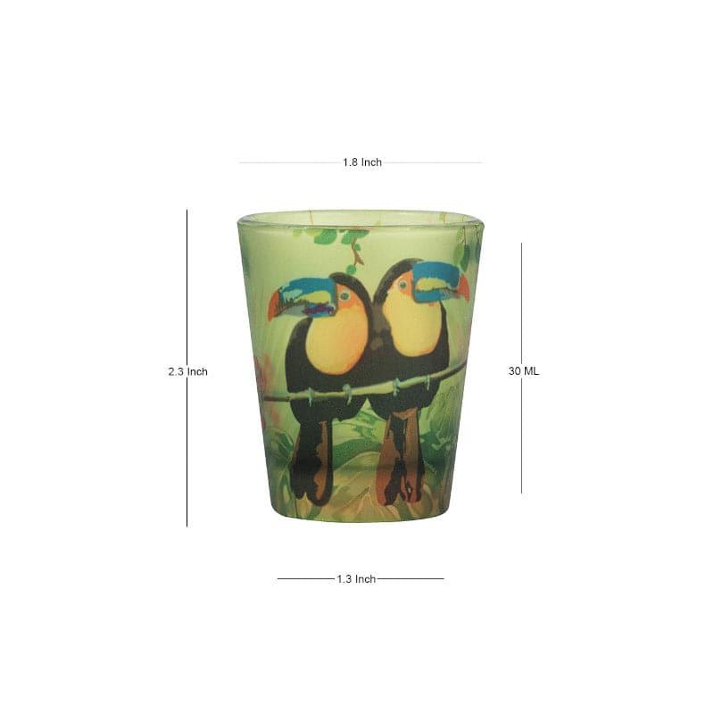 Shot Glass - Toucan Frosted Shot Glass (30 ml) - Set Of Four