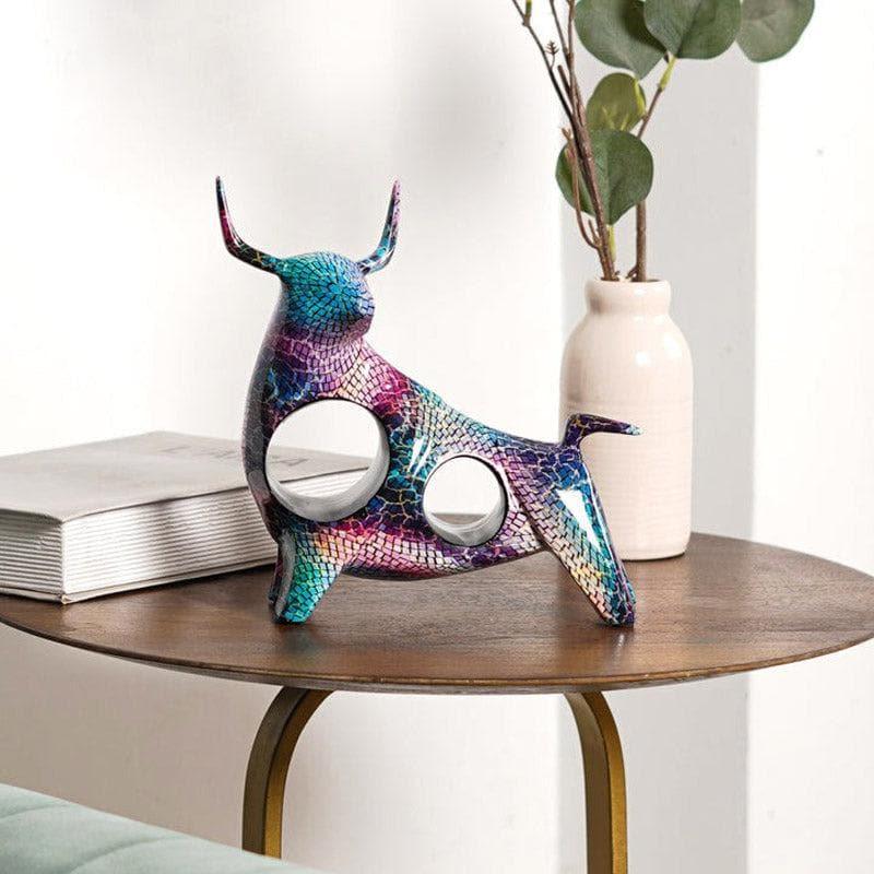 Buy Abstract Bull Showpiece - Blue Showpieces from Vaaree