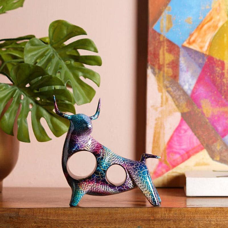 Buy Abstract Bull Showpiece - Blue Showpieces from Vaaree