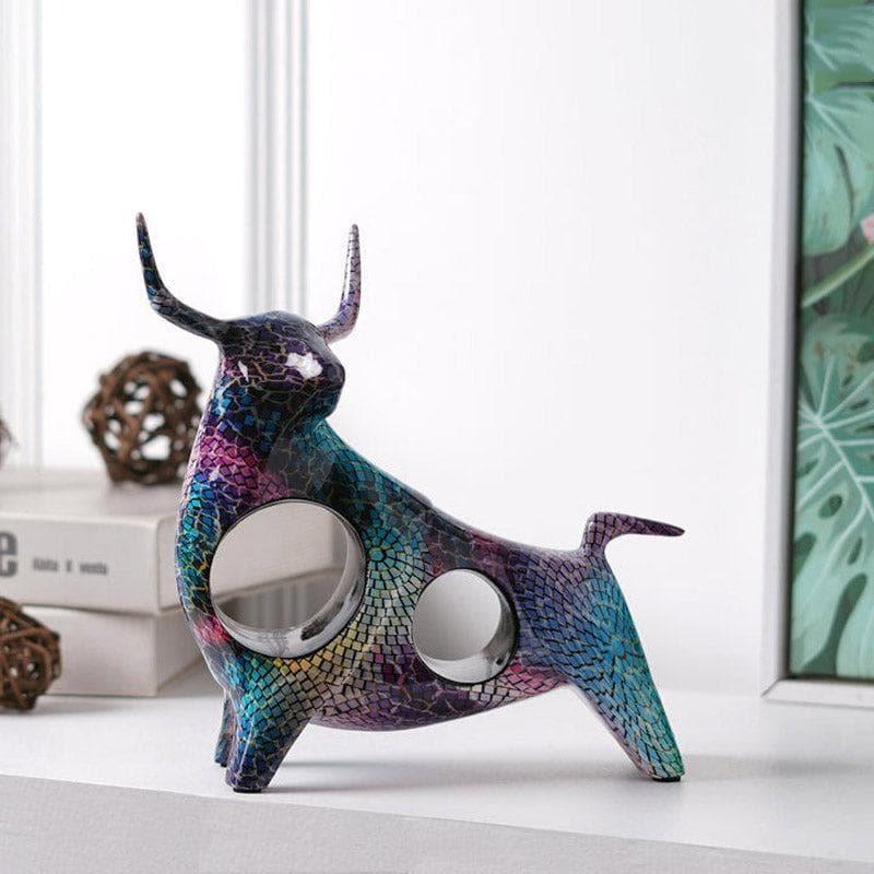 Buy Abstract Bull Showpiece - Blue Showpieces from Vaaree