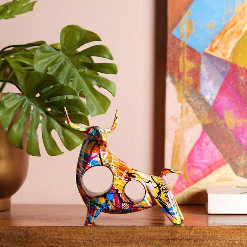 Buy Abstract Bull Showpiece - Yellow Showpieces from Vaaree