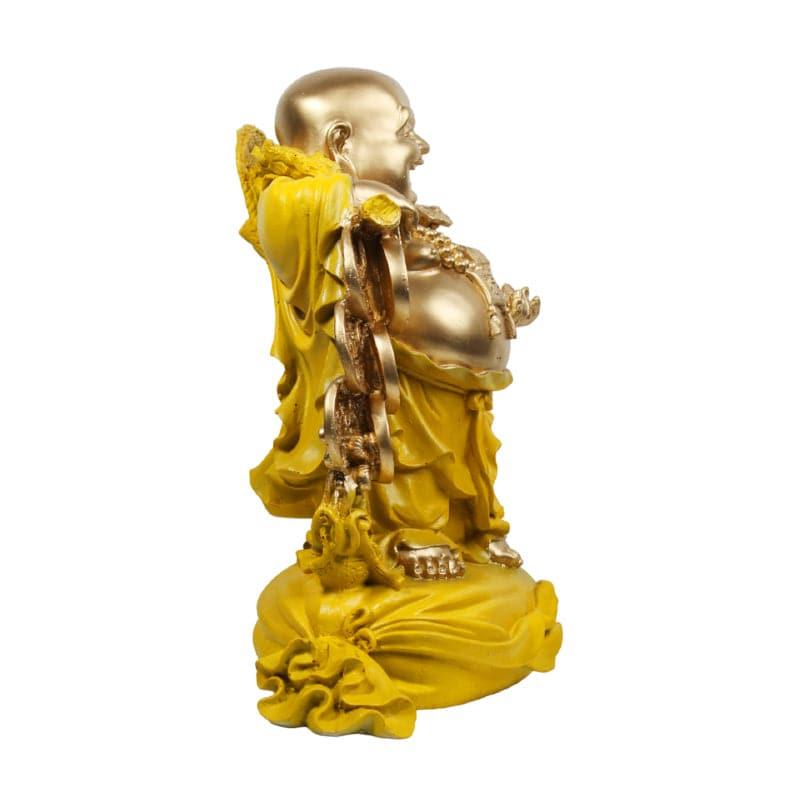 Buy Abundance Mantra Laughing Buddha - Yellow Showpiece from Vaaree