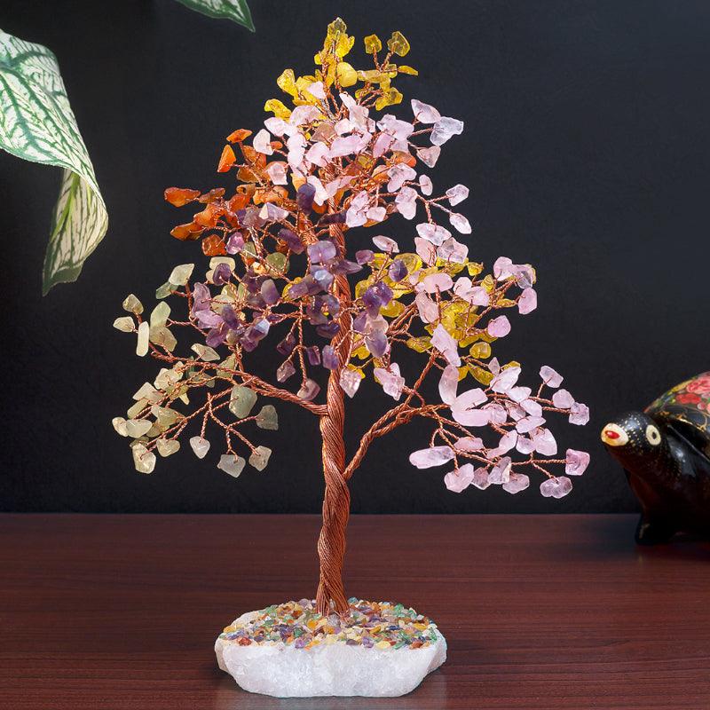 Buy Agate Tree Handcrafted Showpiece - Multicolored Showpieces from Vaaree