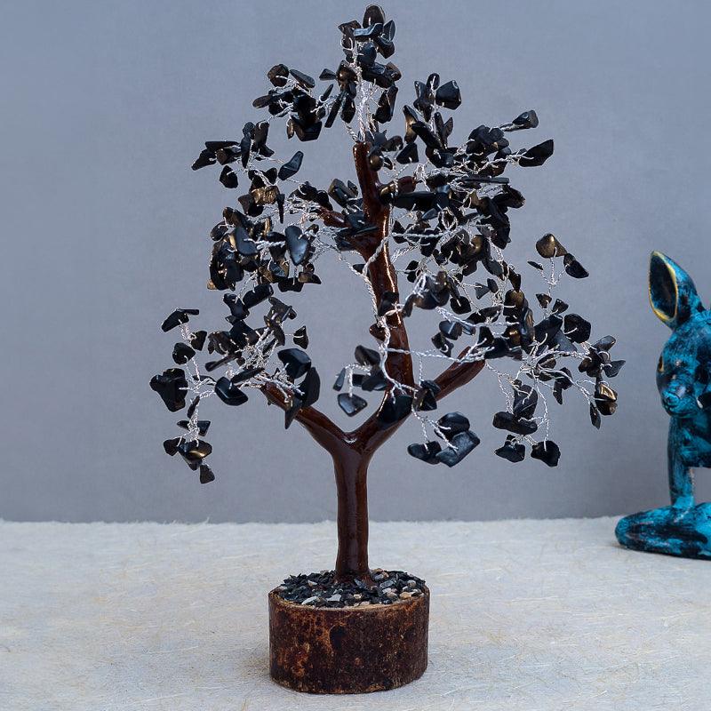Showpieces - Agate Wish Tree Handcrafted Showpiece - Black