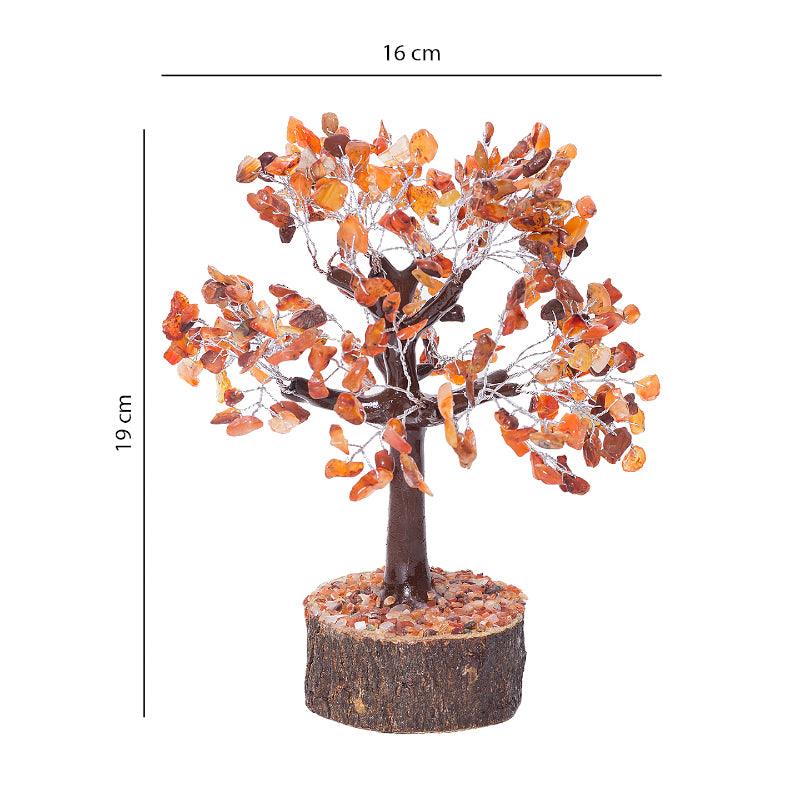Showpieces - Agate Wish Tree Handcrafted Showpiece - Orange
