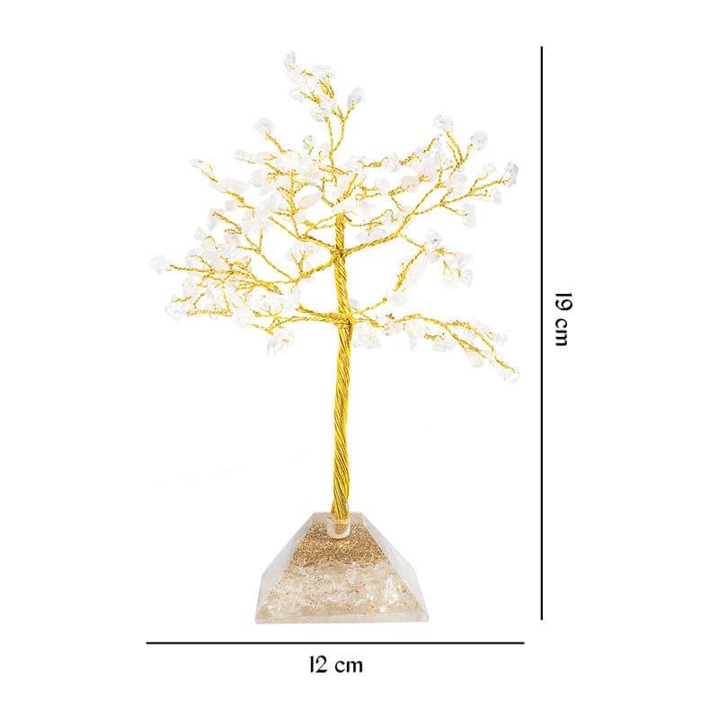 Buy Agate Wish Tree Showpiece - White & Gold Showpiece from Vaaree