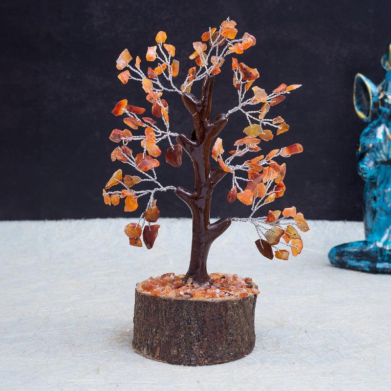 Buy Agate Wishing Tree Handcrafted Showpiece - Orange Showpieces from Vaaree