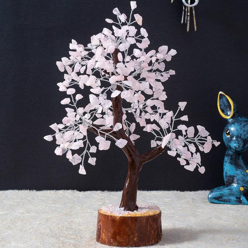 Showpieces - Agate Wishing Tree Handcrafted Showpiece - Pink