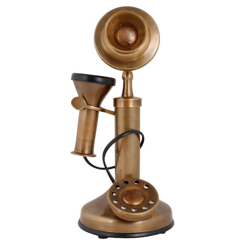 Buy Showpieces - Antique Echoes Vintage Telephone Showpiece - Gold at Vaaree online