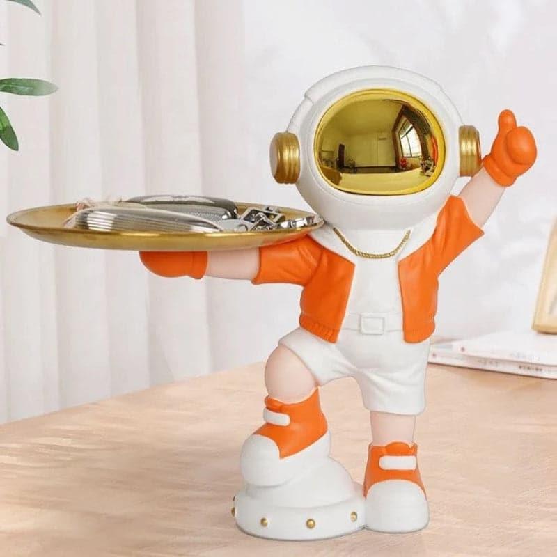 Buy Astronaut Serve Showpiece - Orange Showpieces from Vaaree