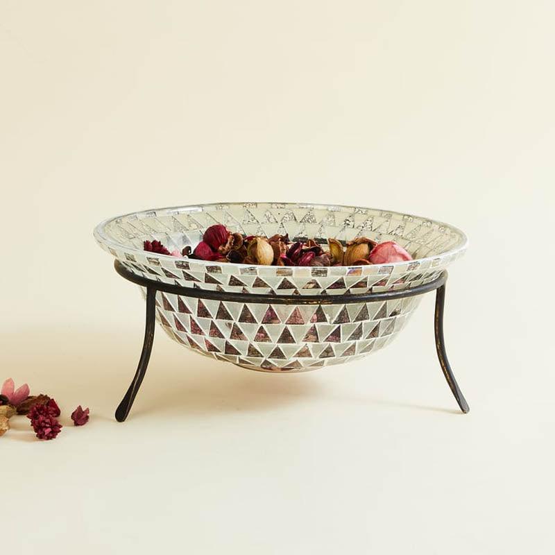 Buy Augusta Accent Bowl With Stand Accent Bowls & Trays from Vaaree