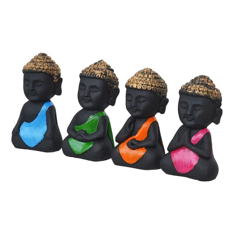 Buy Baby Buddha Monk Showpiece - Set Of Four Showpieces from Vaaree