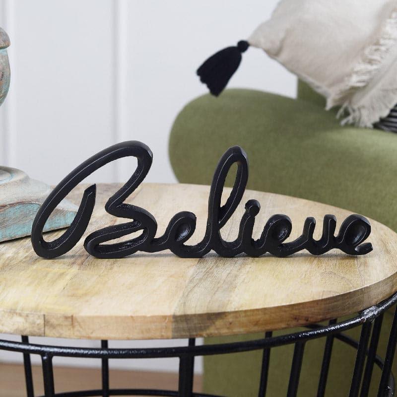 Buy Believe Loop Typography Showpiece - Black Showpieces from Vaaree