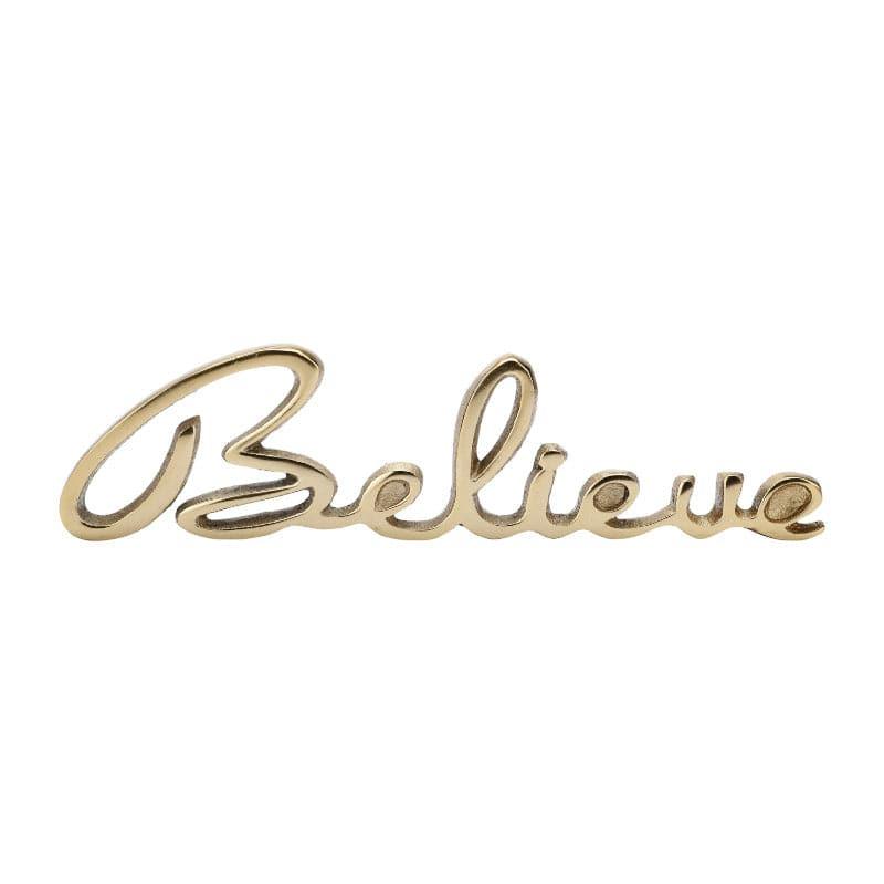 Buy Believe Loop Typography Showpiece - Gold Showpieces from Vaaree