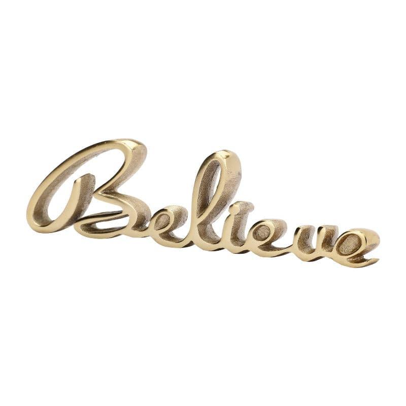 Showpieces - Believe Loop Typography Showpiece - Gold