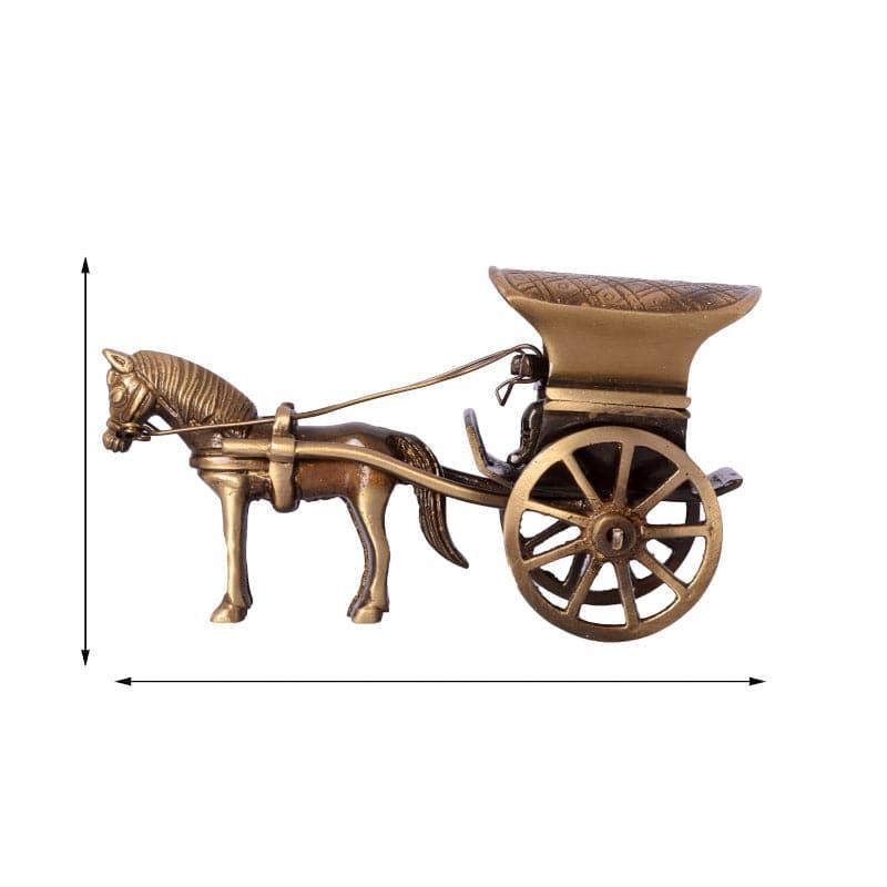 Buy Brass Antique Horse Carriage Showpiece Showpieces from Vaaree