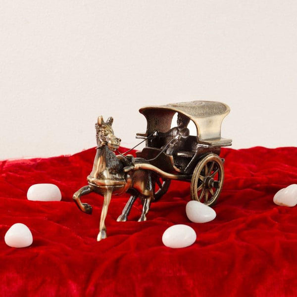 Showpieces - Brass Antique Horse Cart Showpiece