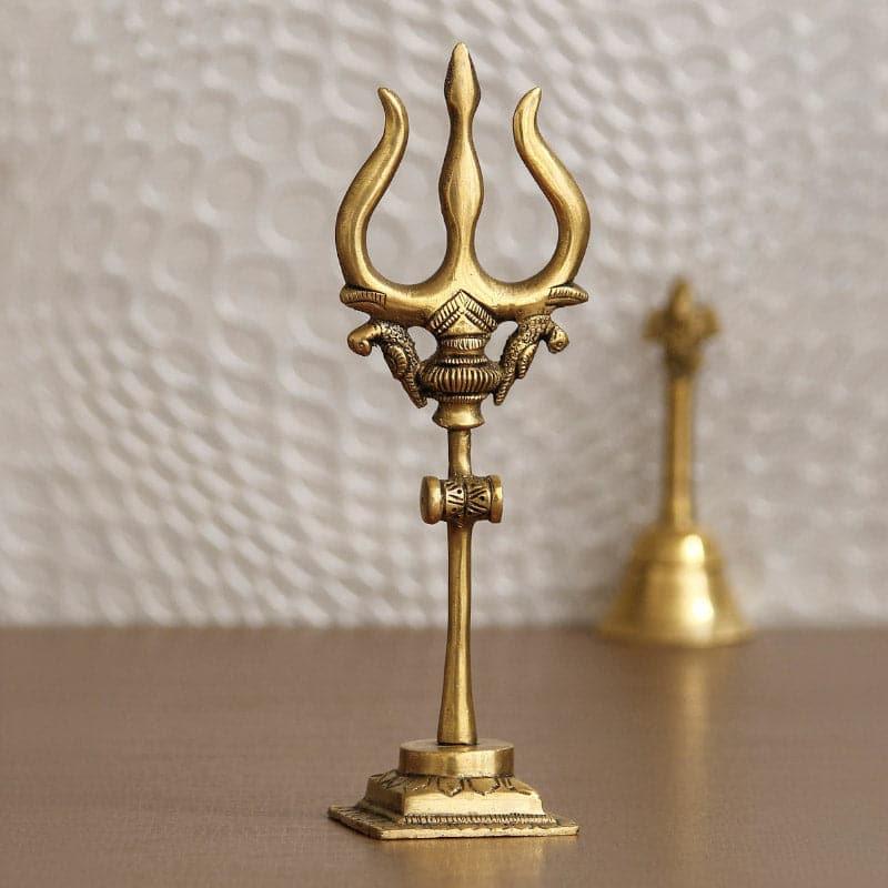 Buy Brass Decorative Trishul Showpiece Showpiece from Vaaree