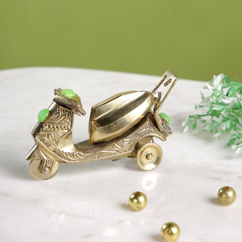 Buy Brass Vintage Bike Showpiece Showpieces from Vaaree