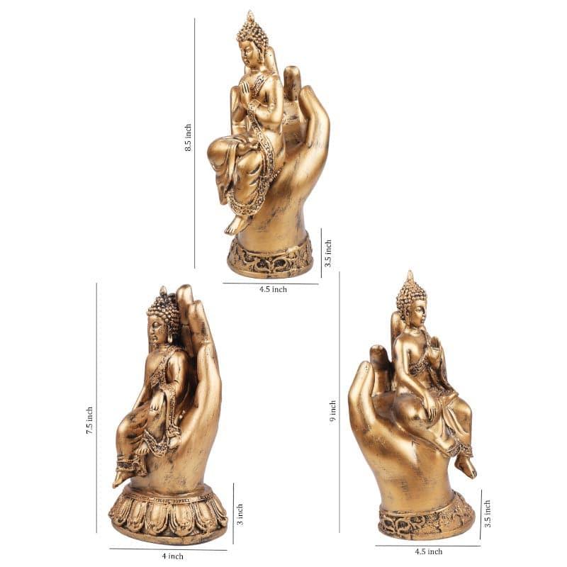 Showpieces - Buddha Figurine Showpiece - Set Of Three