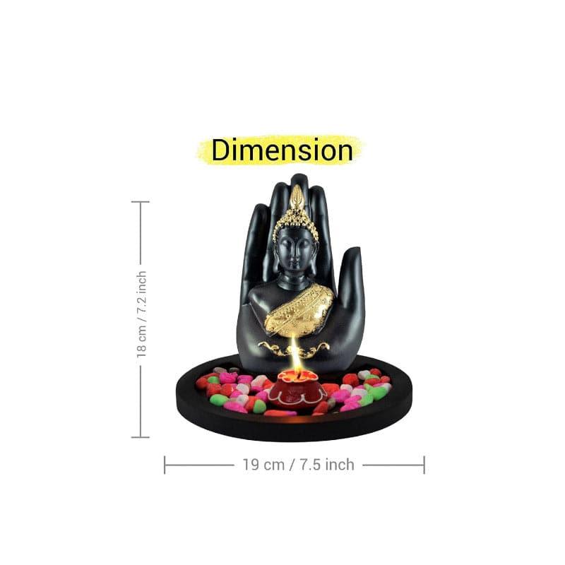 Buy Buddha In Hand Tray Showpiece Showpieces from Vaaree