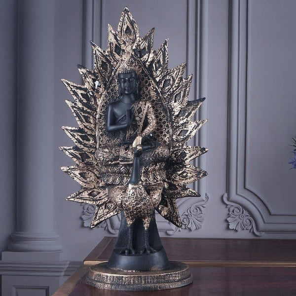 Showpieces - Buddha On Peacock Showpiece