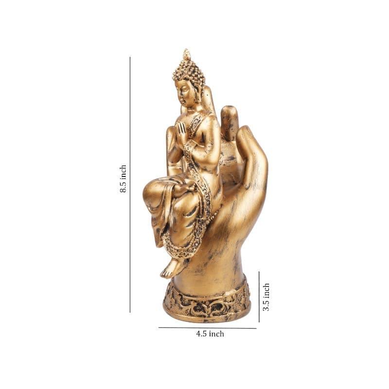 Buy Buddha Sitting On Palm I Showpieces from Vaaree