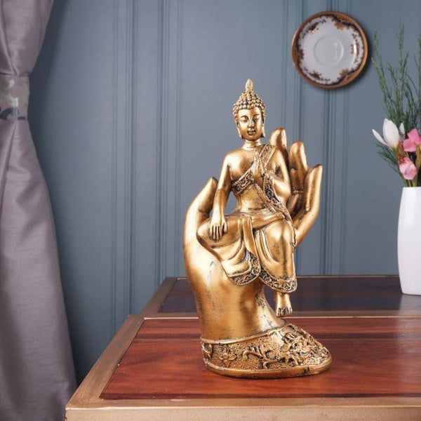 Showpieces - Buddha Sitting On Palm II