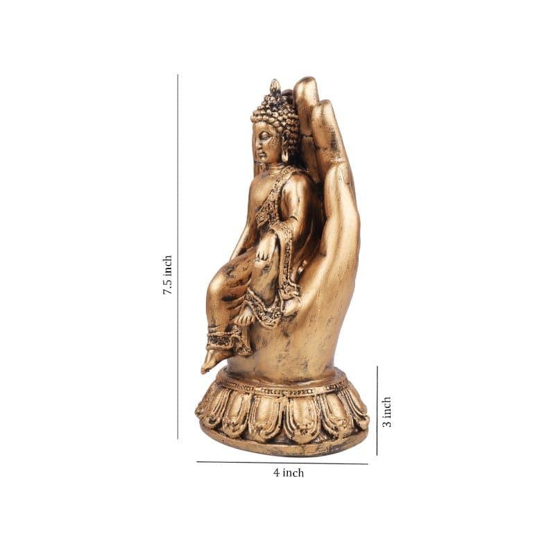 Buy Buddha Sitting On Palm III Showpieces from Vaaree