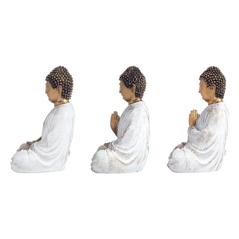 Buy Buddha Tranquil Prayer Showpiece - Set Of Three Showpiece from Vaaree