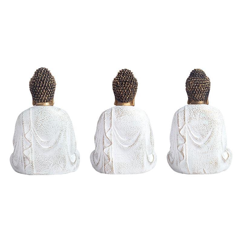 Showpieces - Buddha Tranquil Prayer Showpiece - Set Of Three