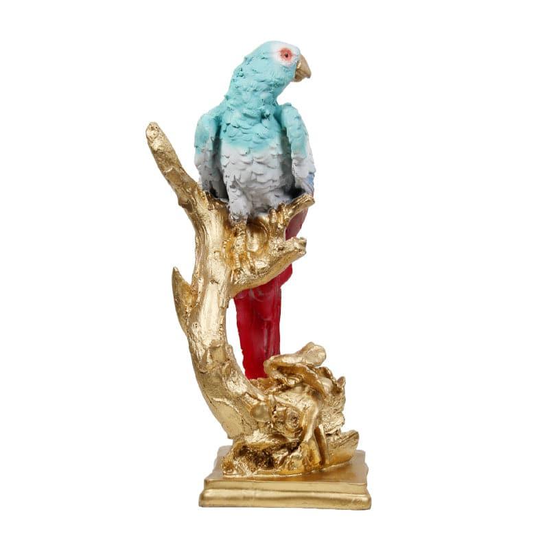 Buy Budgie Parrot Whimsy Showpiece - Blue & Red Showpieces from Vaaree